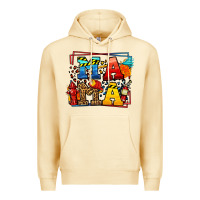 Pina Colada leopard frame firefighter mama Mother's Day Premium Hoodie - LillyAllenDesigns