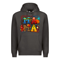 Smoke leopard frame firefighter mama Mother's Day Premium Hoodie - LillyAllenDesigns