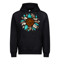 Black sunflower cowhide Urban Hoodie - JahusDesignShop