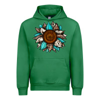 Emerald sunflower cowhide Urban Hoodie - JahusDesignShop