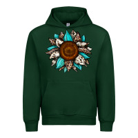 Foreset Green sunflower cowhide Urban Hoodie - JahusDesignShop