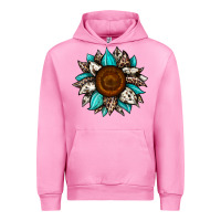 Fuchsia Pink sunflower cowhide Urban Hoodie - JahusDesignShop