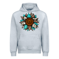Heather Grey sunflower cowhide Urban Hoodie - JahusDesignShop