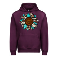 Mauve Wine sunflower cowhide Urban Hoodie - JahusDesignShop