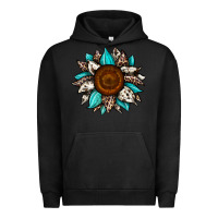 Pigment Black sunflower cowhide Urban Hoodie - JahusDesignShop