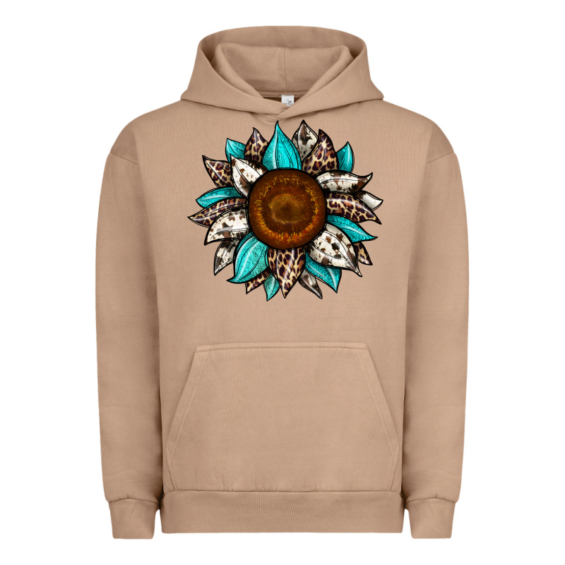 Sunflower Cowhide Urban Hoodie by JahusDesignShop | Teevron