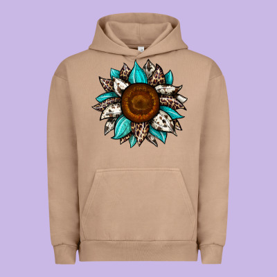 Sunflower Cowhide Urban Hoodie Designed By Jahusdesignshop