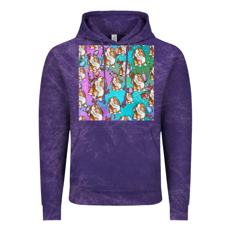 Easter Bunny With Truck Seamless Pattern Vintage Hoodie by BundleAndBundleShop | Teevron