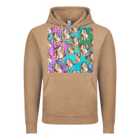 Vintage Coffee Easter Bunny With Truck Seamless Pattern Vintage Hoodie - BundleAndBundleShop