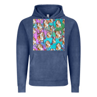 Vintage Denim Easter Bunny With Truck Seamless Pattern Vintage Hoodie - BundleAndBundleShop