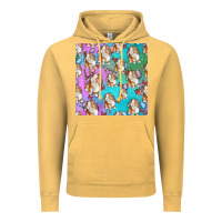 Vintage Mustard Easter Bunny With Truck Seamless Pattern Vintage Hoodie - BundleAndBundleShop