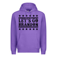Purple let's go brandon black Premium Hoodie - Jasminsmagicworld