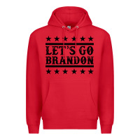Red let's go brandon black Premium Hoodie - Jasminsmagicworld