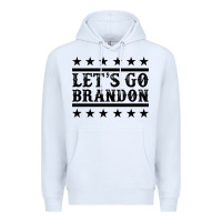White let's go brandon black Premium Hoodie - Jasminsmagicworld