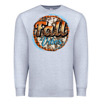 Heather Grey fall vibes Premium Sweatshirt - AdoDesignShop