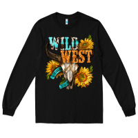 Black Western Wild West Rodeo Long Sleeve Tee - BundleAndBundleShop