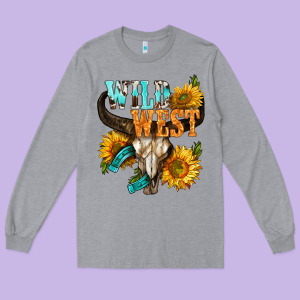 Western Wild West Rodeo Long Sleeve Tee Designed By Bundleandbundleshop
