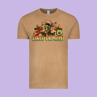 My First Cinco De Mayo Vintage Tee Designed By Fadigitalartstudio