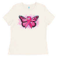 Bone Cancer ribbon butterfly Cancer Awareness Ladies Tee - HowdyJamesFarm