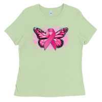 Matcha Cancer ribbon butterfly Cancer Awareness Ladies Tee - HowdyJamesFarm
