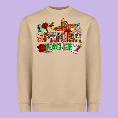 Spanish Teacher Heavyweight Sweatshirt Designed By Adodesignshop