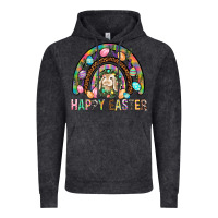 Vintage Black Happy Easter Rainbow Vintage Hoodie - BundleAndBundleShop