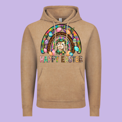 Happy Easter Rainbow Vintage Hoodie Designed By Bundleandbundleshop