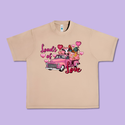 Loads Of Love Valentine's Day Farm Truck Urban Heavy Tee Designed By Fadigitalartstudio