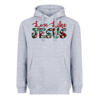 Heather Grey love like jesus Heavyweight Hoodie - AdoDesignShop