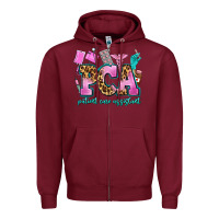 Burgundy pca patient care assistant Zipper Hoodie - AdoDesignShop