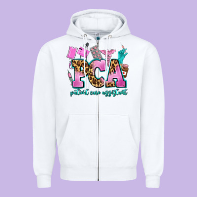 Pca Patient Care Assistant Zipper Hoodie Designed By Adodesignshop