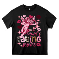 Black Cupid's dating service Valentine's Day Heavy Core Tee - HowdyJamesFarm