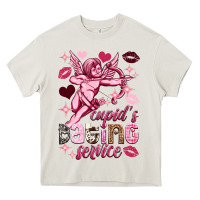 Cream Cupid's dating service Valentine's Day Heavy Core Tee - HowdyJamesFarm