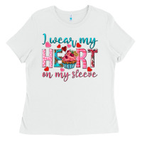 I Wear My Heart On My Sleeve Valentine's Day Ladies Tee | Teevron