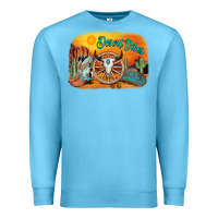 Ocean Blue desert vibes Premium Sweatshirt - AdoDesignShop