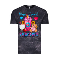 Cloud Black One Loved Teacher Valentines Day Cold Drink Frappe Vintage Tee - FaDigitalArtStudio