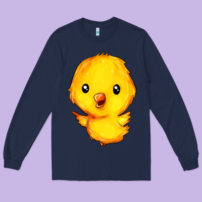 Chick Long Sleeve Tee Designed By Fadigitalartstudio
