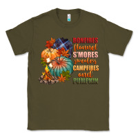 Army Green bonfires flannels smores campfires and pu Classic Tee - CowGirlArtShop