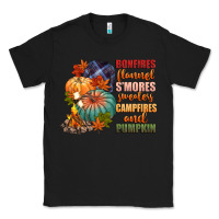 Black bonfires flannels smores campfires and pu Classic Tee - CowGirlArtShop
