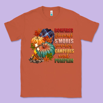 Bonfires Flannels Smores Campfires And Pu Classic Tee Designed By Cowgirlartshop