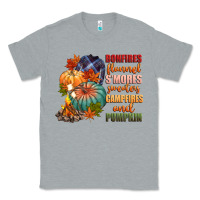 Heather Grey bonfires flannels smores campfires and pu Classic Tee - CowGirlArtShop