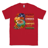 Red bonfires flannels smores campfires and pu Classic Tee - CowGirlArtShop