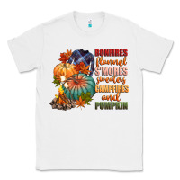 White bonfires flannels smores campfires and pu Classic Tee - CowGirlArtShop