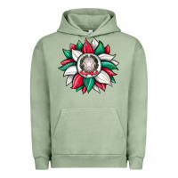 Pigment Oil Green sunflower i̇talian flag Urban Hoodie - JahusDesignShop
