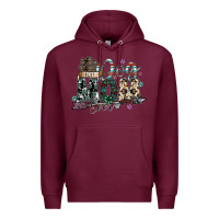 Burgundy best dog mom ever Premium Hoodie - SublimationCraftShop