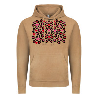 Vintage Camel valentines day leopard and heart background Vintage Hoodie - FaDigitalArtStudio