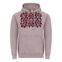 Vintage Zinc valentines day leopard and heart background Vintage Hoodie - FaDigitalArtStudio