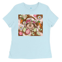Baby Blue Easter Bunny tumbler Easter Day Ladies Tee - HowdyJamesFarm