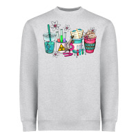 Heather Grey science teacher coffee cups Heavyweight Sweatshirt - AdoDesignShop