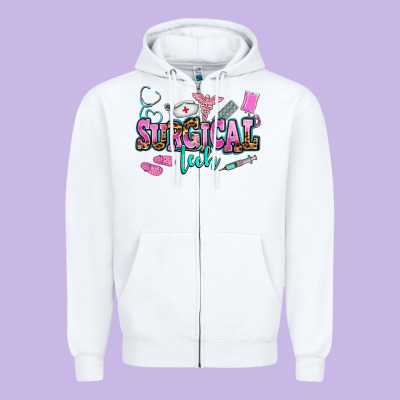 Surgical Tech Zipper Hoodie Designed By Adodesignshop